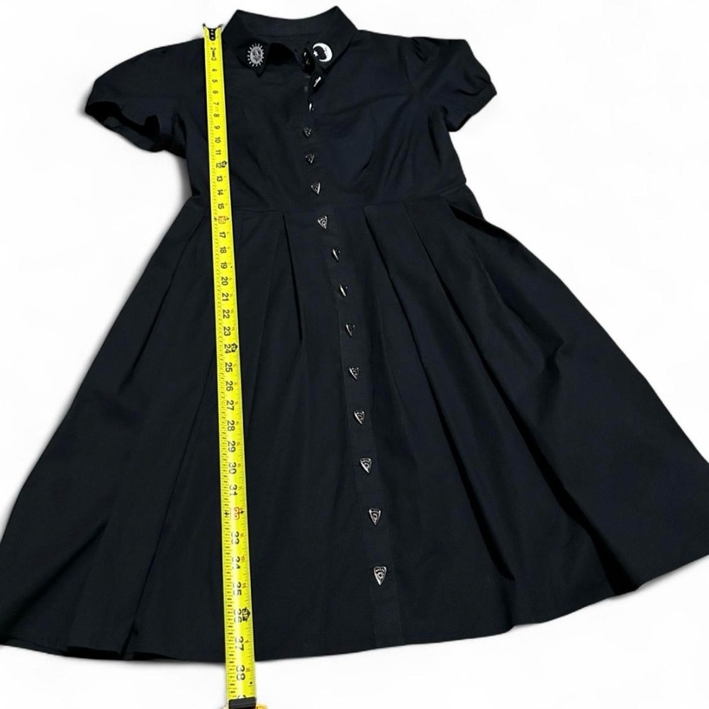 Hell Bunny Gothic Wiccan Black Dress - Picture 8 of 8